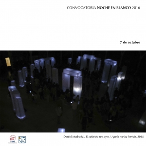 CONVOCATORIA PARA OBRA EN FACULTAD DE BELLAS ARTES DURANTE LA NOCHE EN BLANCO